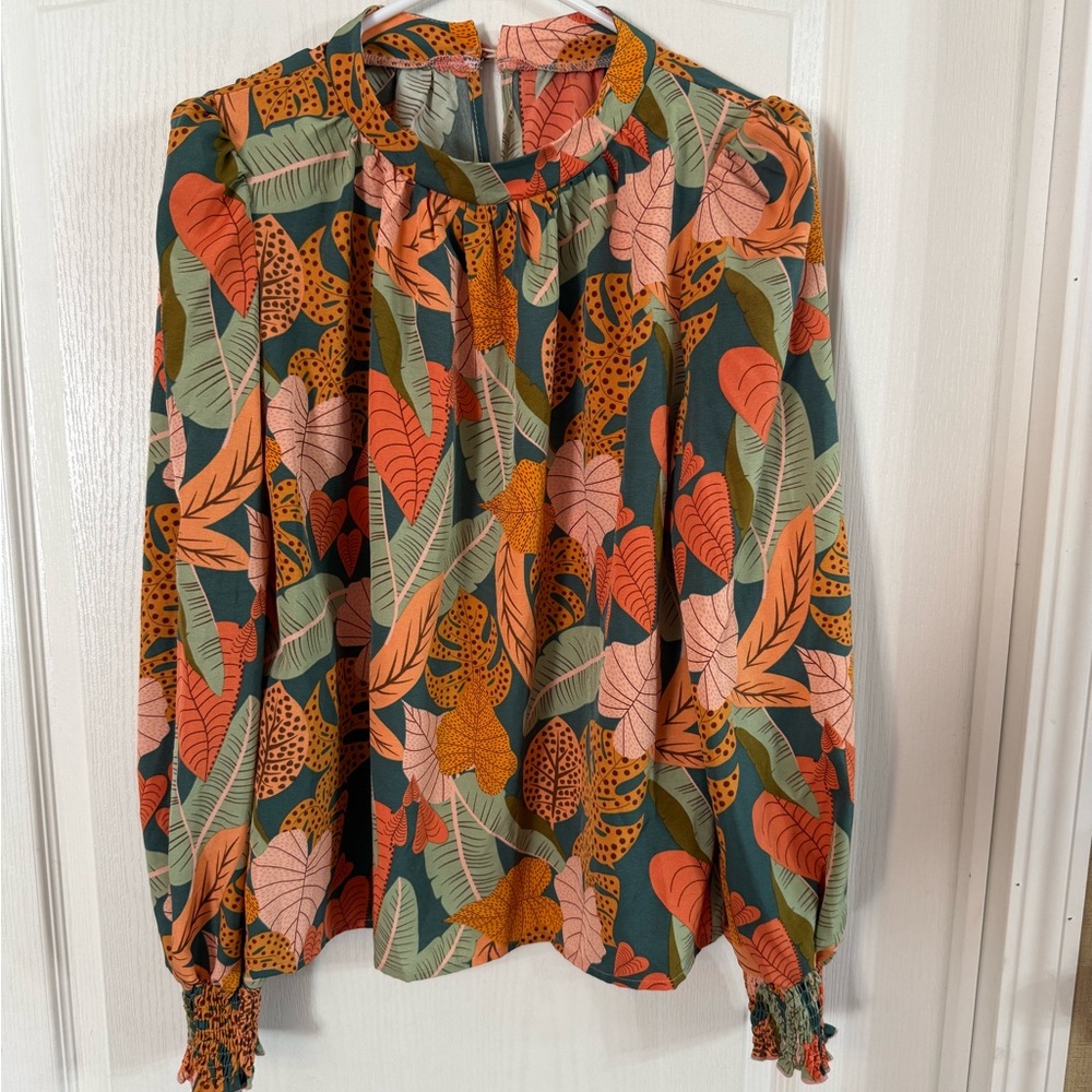 SHEIN Women’s Floral Long Sleeve Blouse Sz M. MH-247